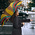Mozambique Umbrella with Yellow Red Green Swirl Design and Independence Day - Wonder Print Shop