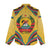 Mozambique Women Casual Shirt with Yellow Red Green Swirl Design and Independence Day - Wonder Print Shop