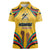 Mozambique Women Polo Shirt with Yellow Red Green Swirl Design and Independence Day - Wonder Print Shop