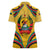 Mozambique Women Polo Shirt with Yellow Red Green Swirl Design and Independence Day - Wonder Print Shop