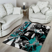 Urban Rebel Raccoon Area Rug Grunge Graffiti Street Art Abstract Collage Pop Culture