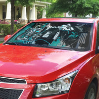 Urban Rebel Raccoon Auto Sun Shade Grunge Graffiti Street Art Abstract Collage Pop Culture