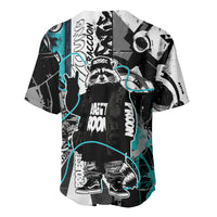 Urban Rebel Raccoon Baseball Jersey Grunge Graffiti Street Art Abstract Collage Pop Culture