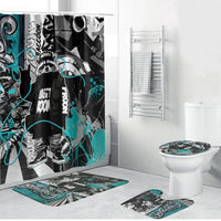 Urban Rebel Raccoon Bathroom Set Grunge Graffiti Street Art Abstract Collage Pop Culture