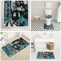 Urban Rebel Raccoon Bathroom Set Grunge Graffiti Street Art Abstract Collage Pop Culture