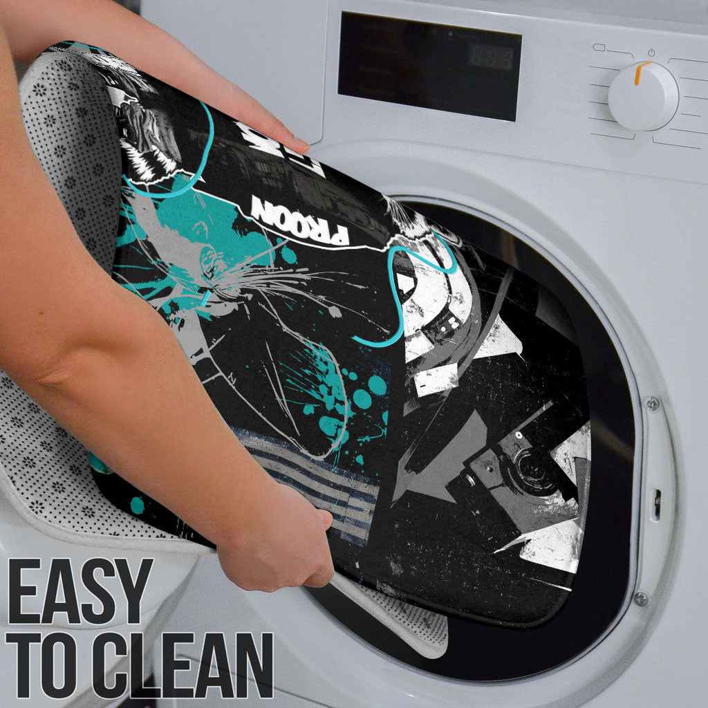 Urban Rebel Raccoon Bathroom Set Grunge Graffiti Street Art Abstract Collage Pop Culture