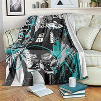 Urban Rebel Raccoon Blanket Grunge Graffiti Street Art Abstract Collage Pop Culture