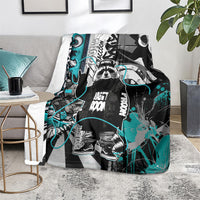 Urban Rebel Raccoon Blanket Grunge Graffiti Street Art Abstract Collage Pop Culture