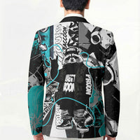 Urban Rebel Raccoon Blazer Grunge Graffiti Street Art Abstract Collage Pop Culture