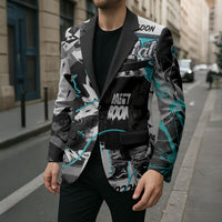 Urban Rebel Raccoon Blazer Grunge Graffiti Street Art Abstract Collage Pop Culture