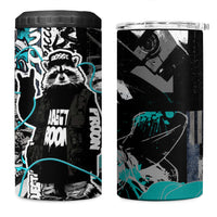 Urban Rebel Raccoon 4 in 1 Can Cooler Tumbler Grunge Graffiti Street Art Abstract Collage Pop Culture
