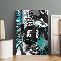 Urban Rebel Raccoon Canvas Wall Art Grunge Graffiti Street Art Abstract Collage Pop Culture
