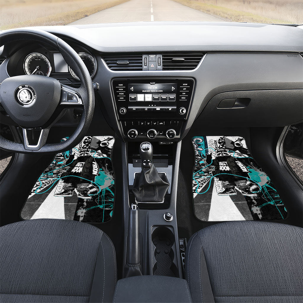 Urban Rebel Raccoon Car Mats Grunge Graffiti Street Art Abstract Collage Pop Culture