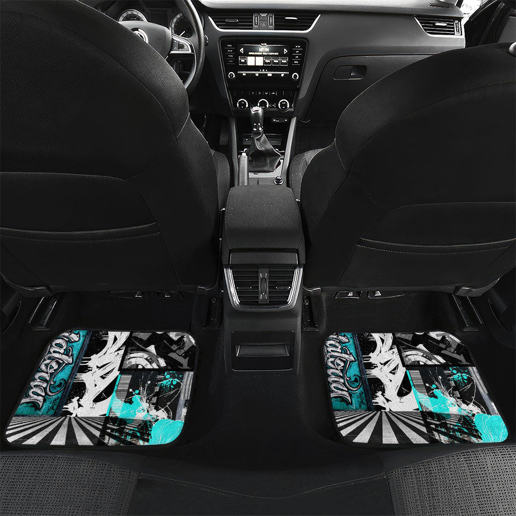 Urban Rebel Raccoon Car Mats Grunge Graffiti Street Art Abstract Collage Pop Culture