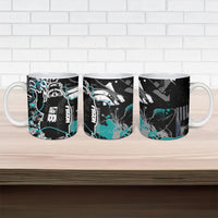 Urban Rebel Raccoon Ceramic Mug Grunge Graffiti Street Art Abstract Collage Pop Culture
