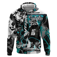 Urban Rebel Raccoon Hoodie Grunge Graffiti Street Art Abstract Collage Pop Culture