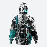 Urban Rebel Raccoon Hoodie Grunge Graffiti Street Art Abstract Collage Pop Culture