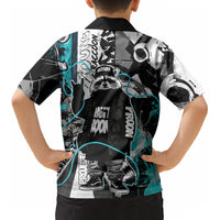 Urban Rebel Raccoon Kid Hawaiian Shirt Grunge Graffiti Street Art Abstract Collage Pop Culture