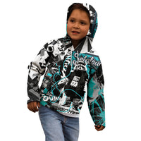 Urban Rebel Raccoon Kid Hoodie Grunge Graffiti Street Art Abstract Collage Pop Culture