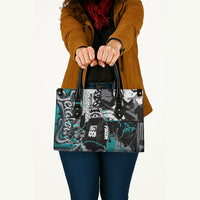 Urban Rebel Raccoon Leather Bag Grunge Graffiti Street Art Abstract Collage Pop Culture