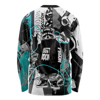 Urban Rebel Raccoon Long Sleeve Shirt Grunge Graffiti Street Art Abstract Collage Pop Culture