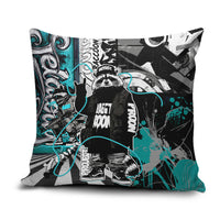 Urban Rebel Raccoon Pillow Cover Grunge Graffiti Street Art Abstract Collage Pop Culture
