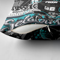 Urban Rebel Raccoon Pillow Cover Grunge Graffiti Street Art Abstract Collage Pop Culture