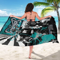 Urban Rebel Raccoon Sarong Grunge Graffiti Street Art Abstract Collage Pop Culture