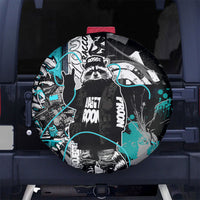 Urban Rebel Raccoon Spare Tire Cover Grunge Graffiti Street Art Abstract Collage Pop Culture