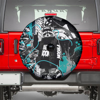 Urban Rebel Raccoon Spare Tire Cover Grunge Graffiti Street Art Abstract Collage Pop Culture