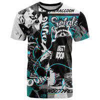 Urban Rebel Raccoon T Shirt Grunge Graffiti Street Art Abstract Collage Pop Culture