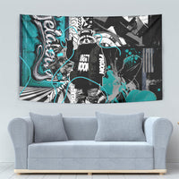 Urban Rebel Raccoon Tapestry Grunge Graffiti Street Art Abstract Collage Pop Culture