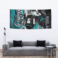Urban Rebel Raccoon Tapestry Grunge Graffiti Street Art Abstract Collage Pop Culture