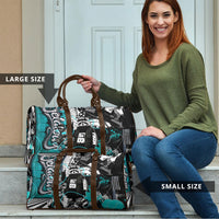 Urban Rebel Raccoon Travel Bag Grunge Graffiti Street Art Abstract Collage Pop Culture