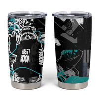 Urban Rebel Raccoon Tumbler Cup Grunge Graffiti Street Art Abstract Collage Pop Culture