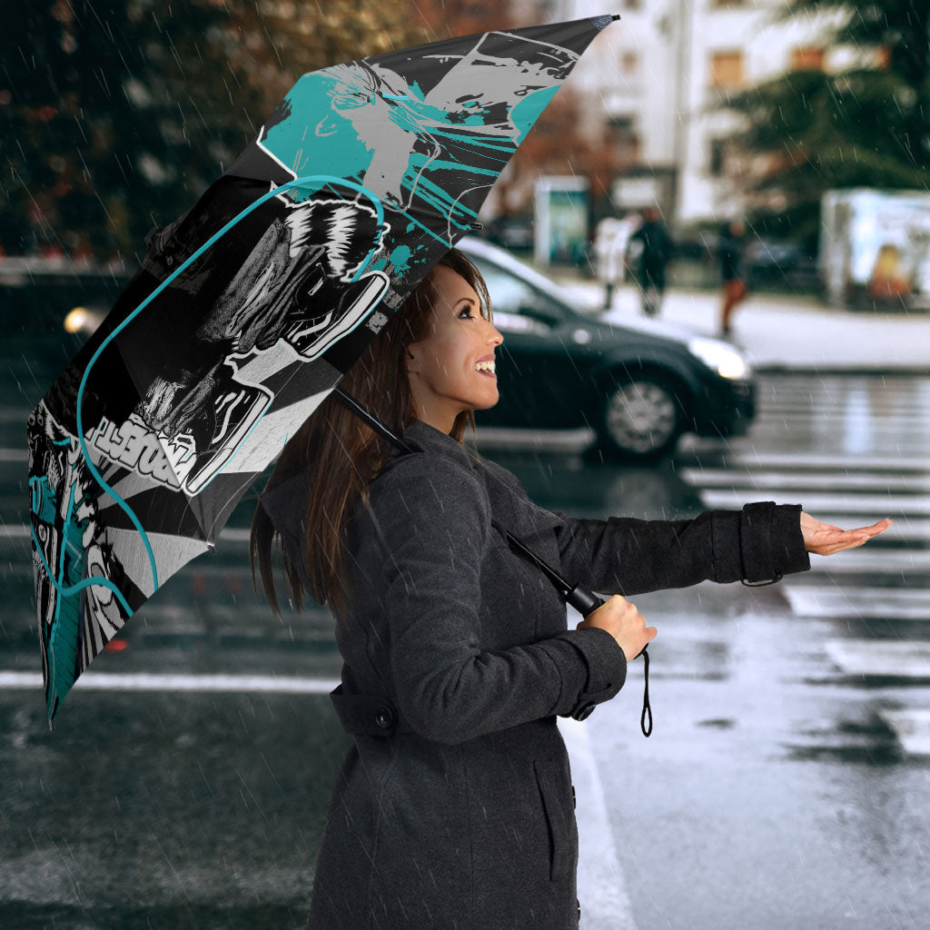 Urban Rebel Raccoon Umbrella Grunge Graffiti Street Art Abstract Collage Pop Culture