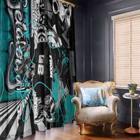 Urban Rebel Raccoon Window Curtain Grunge Graffiti Street Art Abstract Collage Pop Culture