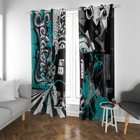 Urban Rebel Raccoon Window Curtain Grunge Graffiti Street Art Abstract Collage Pop Culture