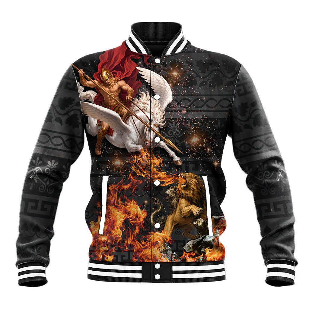 Bellerophon Vs Chimera Greek Mythology Baseball Jacket Pegasus Monster Battle Epic