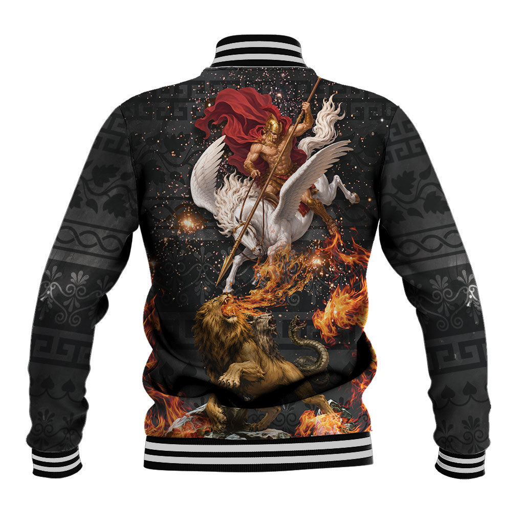 Bellerophon Vs Chimera Greek Mythology Baseball Jacket Pegasus Monster Battle Epic
