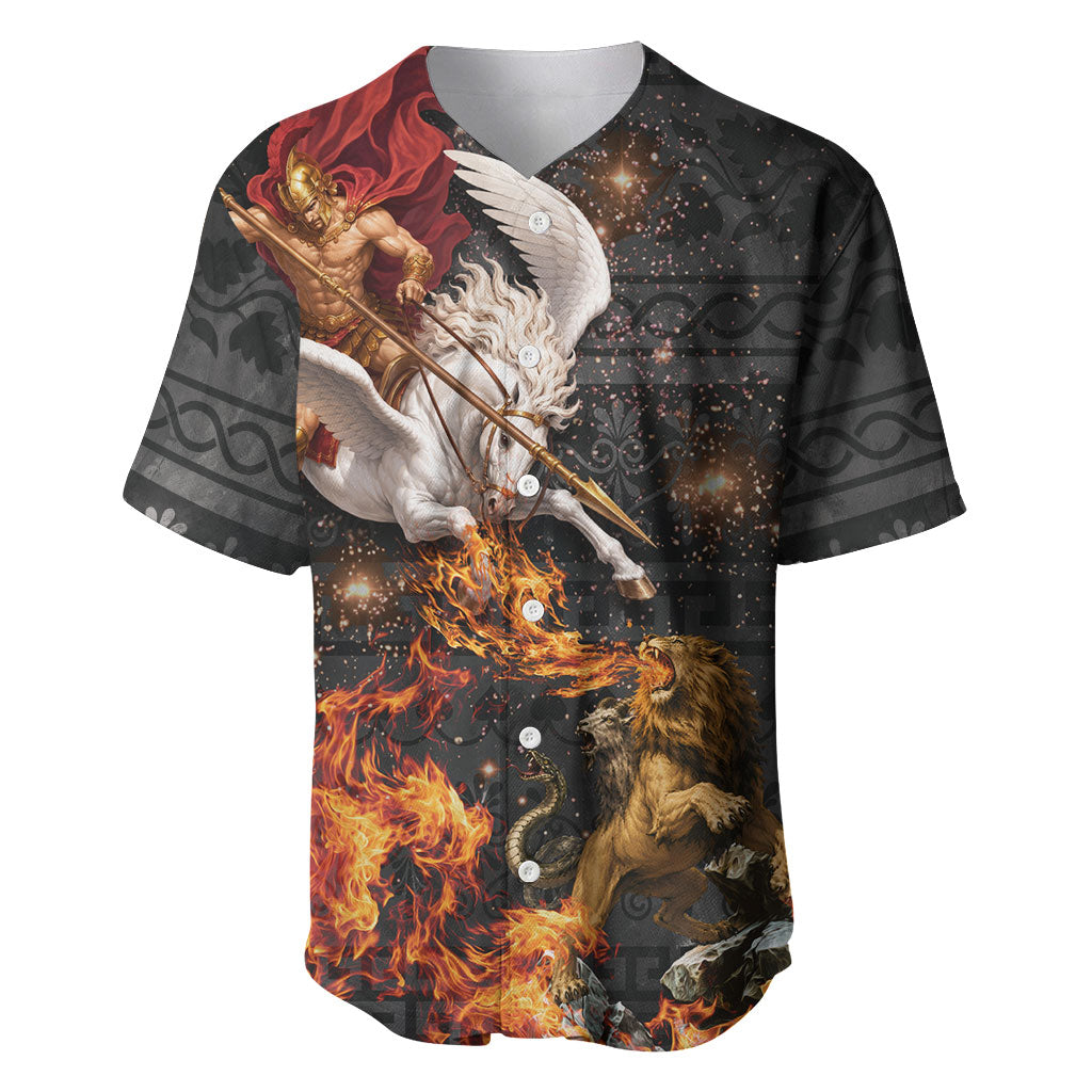 Bellerophon Vs Chimera Greek Mythology Baseball Jersey Pegasus Monster Battle Epic