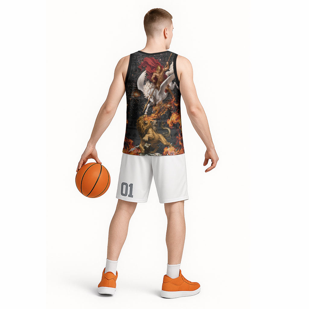 Bellerophon Vs Chimera Greek Mythology Basketball Jersey Pegasus Monster Battle Epic