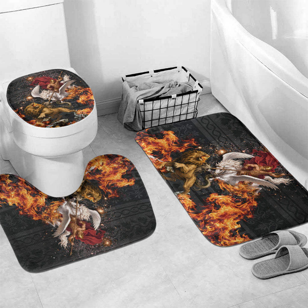 Bellerophon Vs Chimera Greek Mythology Bathroom Set Pegasus Monster Battle Epic