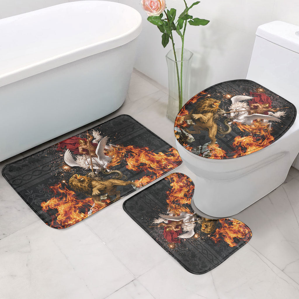 Bellerophon Vs Chimera Greek Mythology Bathroom Set Pegasus Monster Battle Epic