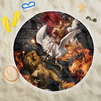 Bellerophon Vs Chimera Greek Mythology Beach Blanket Pegasus Monster Battle Epic