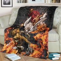 Bellerophon Vs Chimera Greek Mythology Blanket Pegasus Monster Battle Epic