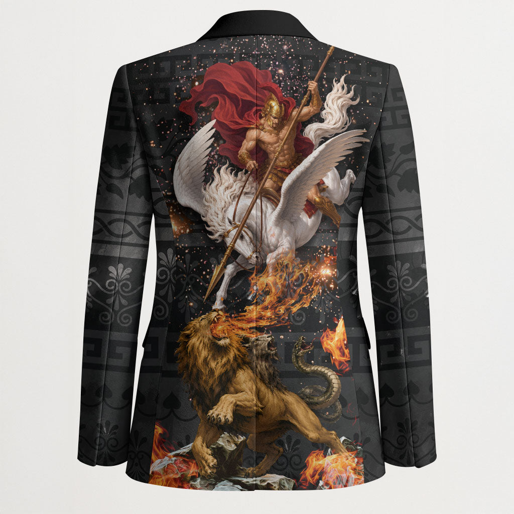 Bellerophon Vs Chimera Greek Mythology Blazer Pegasus Monster Battle Epic