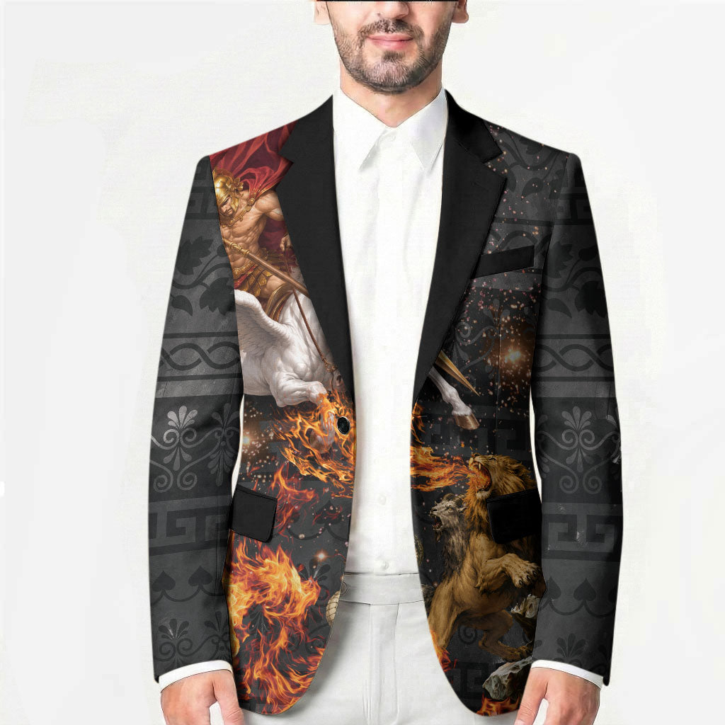 Bellerophon Vs Chimera Greek Mythology Blazer Pegasus Monster Battle Epic
