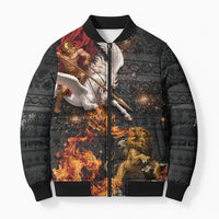 Bellerophon Vs Chimera Greek Mythology Bomber Puffer Jacket Pegasus Monster Battle Epic