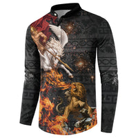Bellerophon Vs Chimera Greek Mythology Button Sweatshirt Pegasus Monster Battle Epic